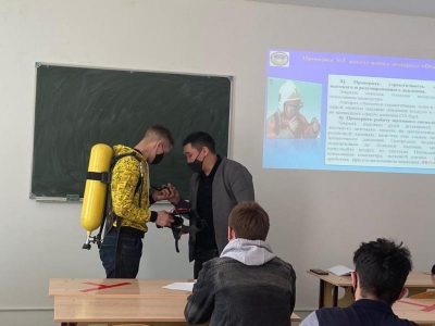 Оpen lesson was held on the discipline: Training of a gas and smoke defender